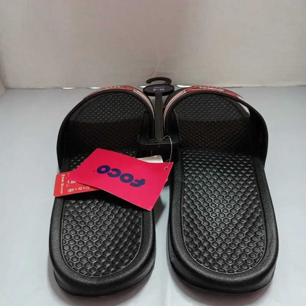 Ohio‎ State Buckeyes FOCO Stripe Raised Slides Sandals Men’s US M 9-10